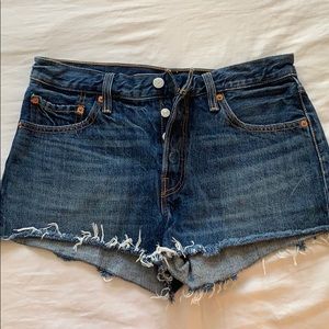 Levi dark denim shorts